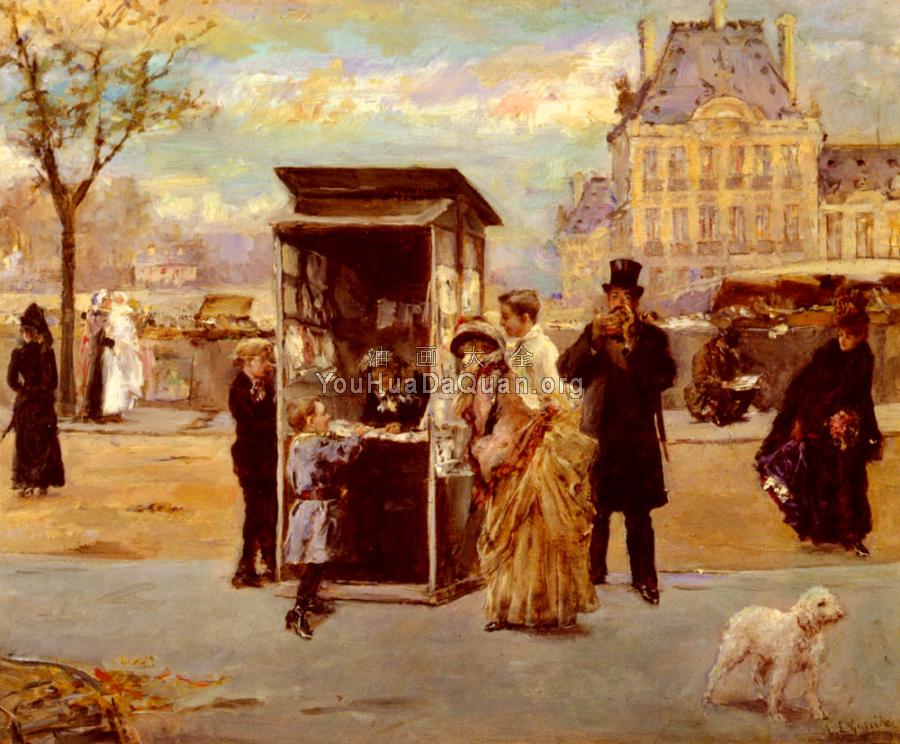 The Kiosk By The Seine - 爱德华多·莱昂·加里多